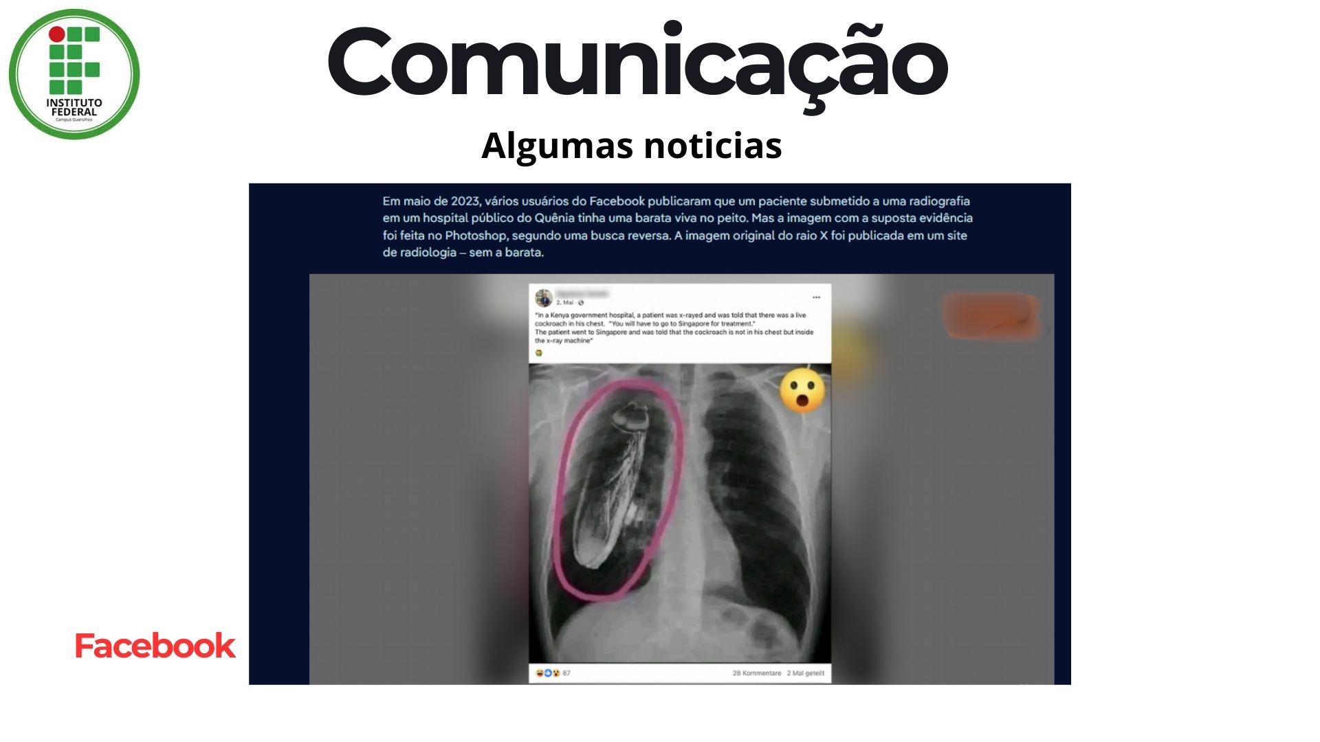 Slide 9: Comunicação Fake News